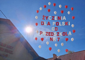 Balony z życzeniami dla Polski