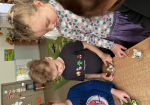 Dzieci wysiewają rzeżuchę