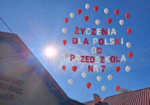 Balony z życzeniami dla Polski
