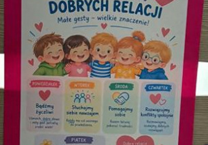 Plakat promujący Tydzień Budowania Dobrych Relacji