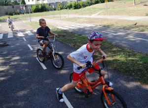24 lipca 2018 r. - Miasteczko Ruchu Drogowego i dzielny przedszkolak na rowerku