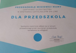 certyfikat dla grupy Myśliciele