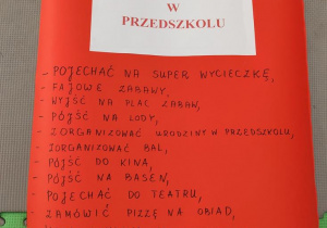 Wymarzony dzień w przedszkolu